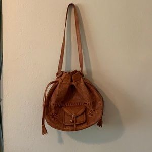 Boho Leather Tote